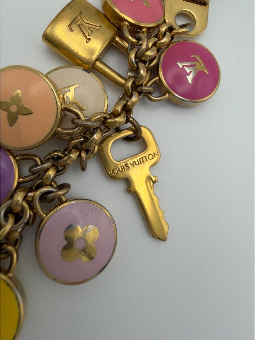 Authentic Louis Vuitton LV Multicolor Porte Cles Pastille Bag Charm Ring Holder - Picture 5 of 9